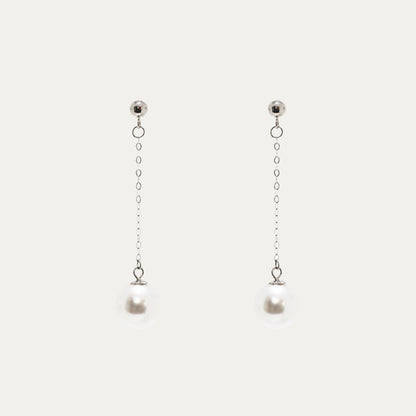 18k白金7-7.5mm Akoya日本珍珠耳環 18k White Gold 7-7.5mm Akoya Dangling Earrings