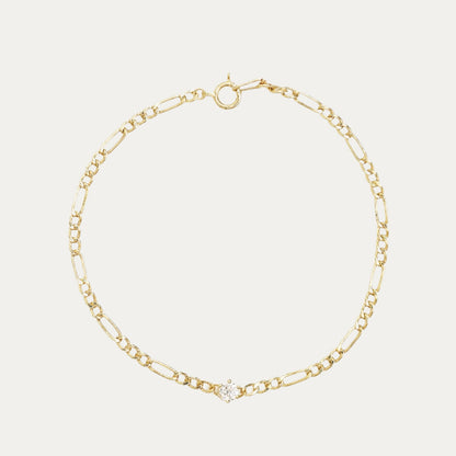 0.15ct Round Diamond Figaro Bracelet