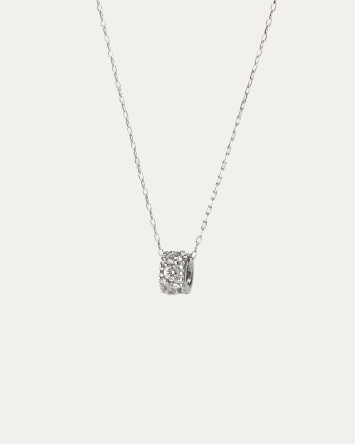 Platinum/18k Yellow Gold Mini Diamond Roll Necklace