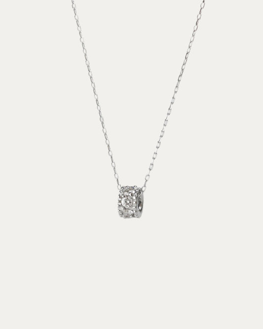 Platinum/18k Yellow Gold Mini Diamond Roll Necklace