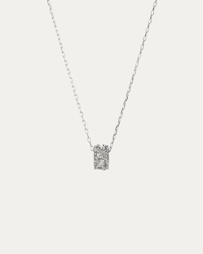 Platinum/18k Yellow Gold Mini Diamond Roll Necklace