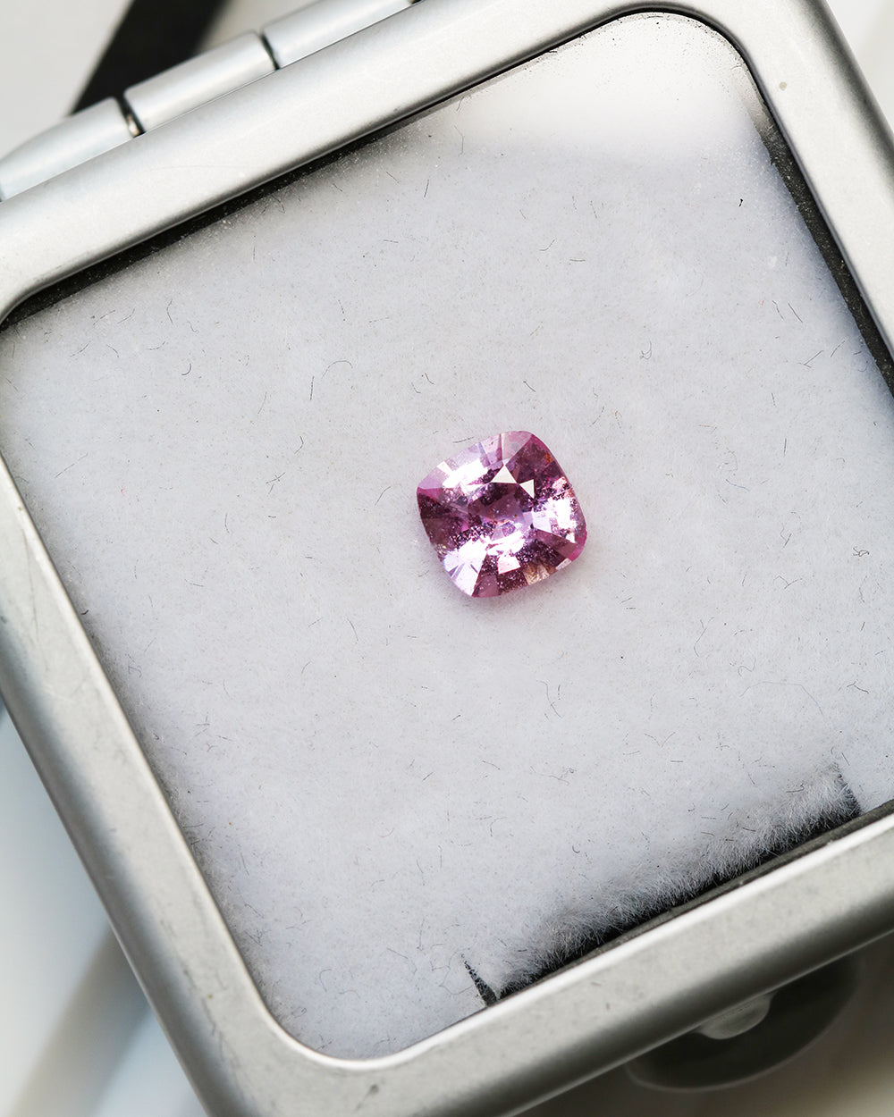 Unheated Padparadscha Sapphire Cushion 0.85ct with Certificate