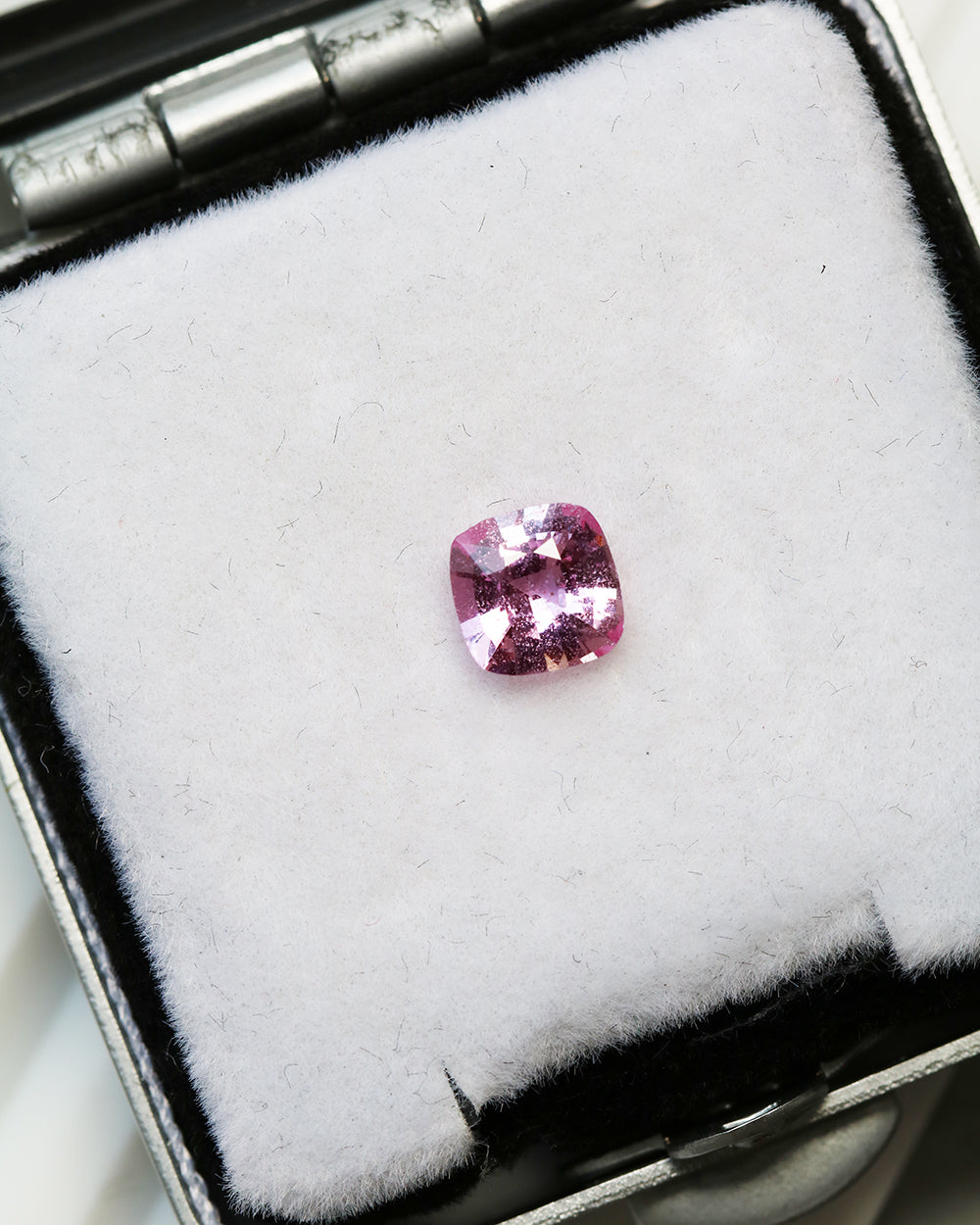 Unheated Padparadscha Sapphire Cushion 0.85ct with Certificate