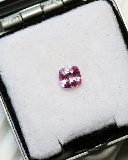 Unheated Padparadscha Sapphire Cushion 0.85ct with Certificate