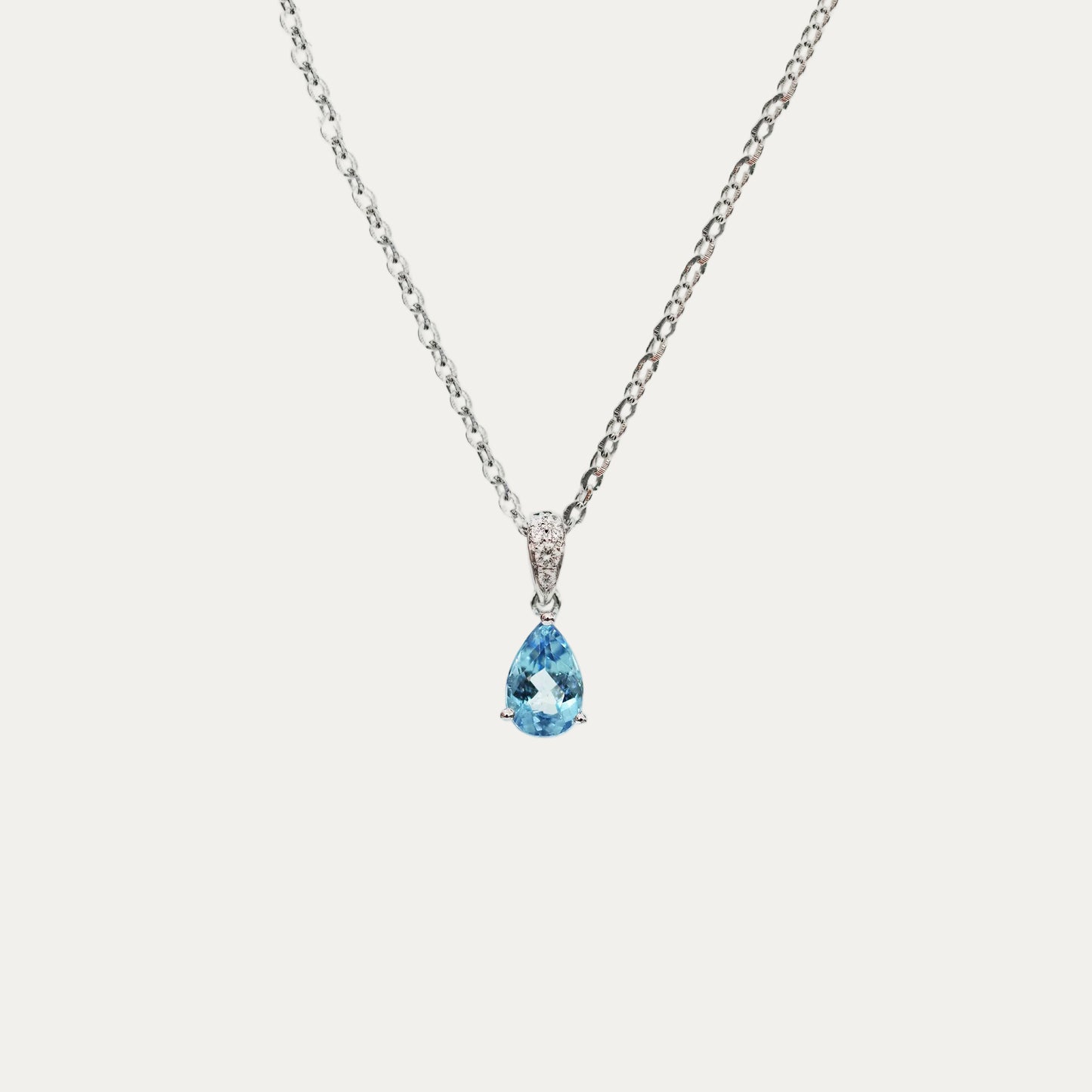 18k White Gold Pear-shaped Santa Maria Aquamarine Diamond Necklace-Necklaces,Patrea Jewelry,birthstone jewelry Hong Kong, Aquamarine jewelry hk, Bespoke gemstone jewelry HK, Luxury aquamarine 18k gold, 海藍寶首飾 推薦, 天然海藍寶石, 藍寶石 珠寶 香港, Jewelry HK Online, 海藍 寶 價格
