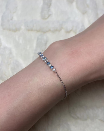 Santa Maria Aquamarine Diamond Bar Bracelet