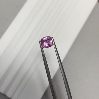Unheated Padparadscha Sapphire Cushion 0.85ct with Certificate