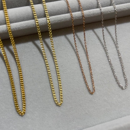 18k Gold Diamond Nameplate Chain Necklace (White/Rose/Yellow Gold)
