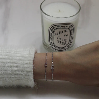 Alphabet Diamond Bracelet (White/Rose/Yellow Gold)