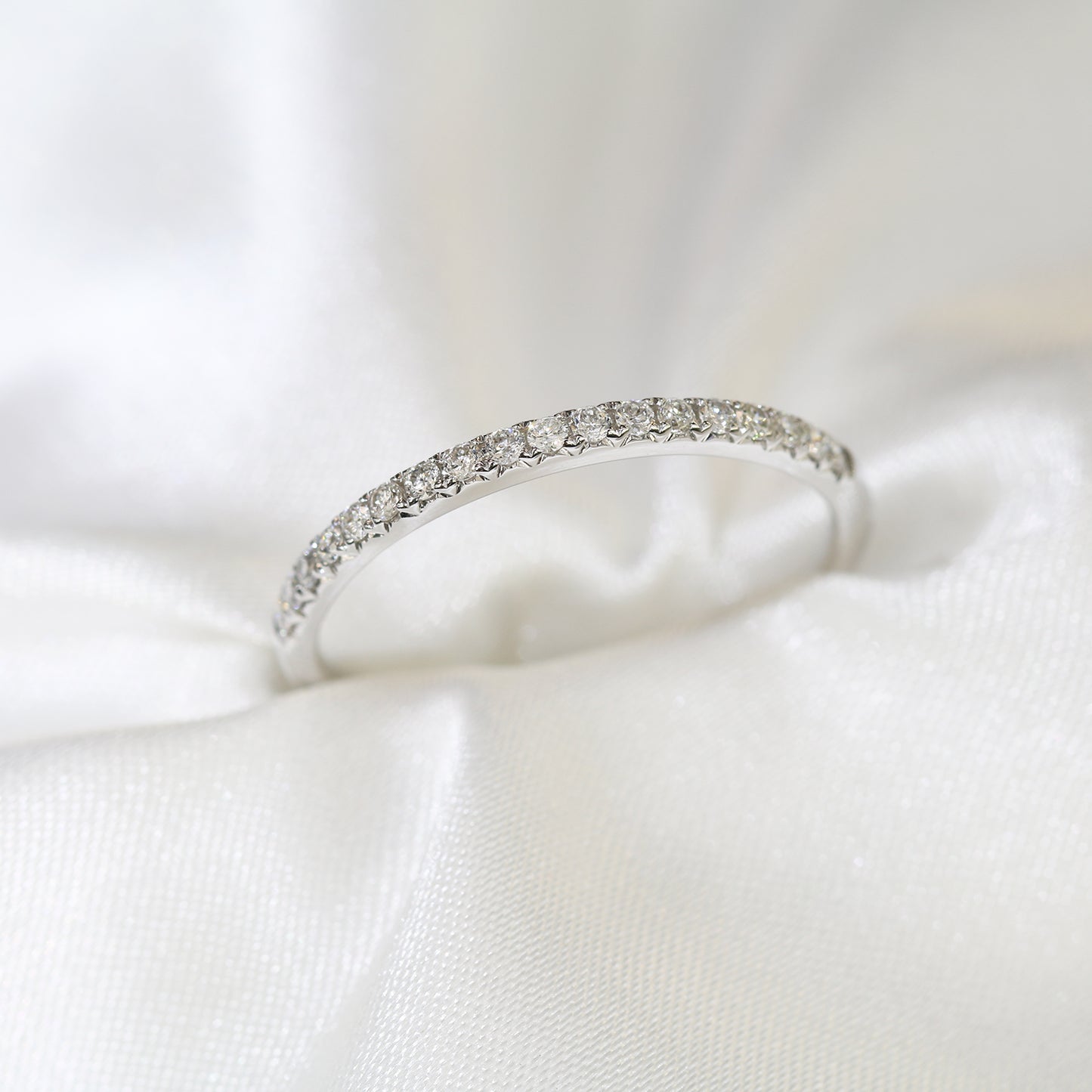   18k白金鑽石戒指 18k White Gold Eternity Diamond Ring