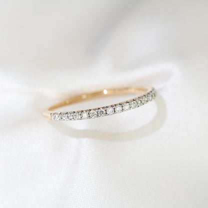   18k玫瑰金鑽石戒指 18k Rose Gold Eternity Diamond Ring