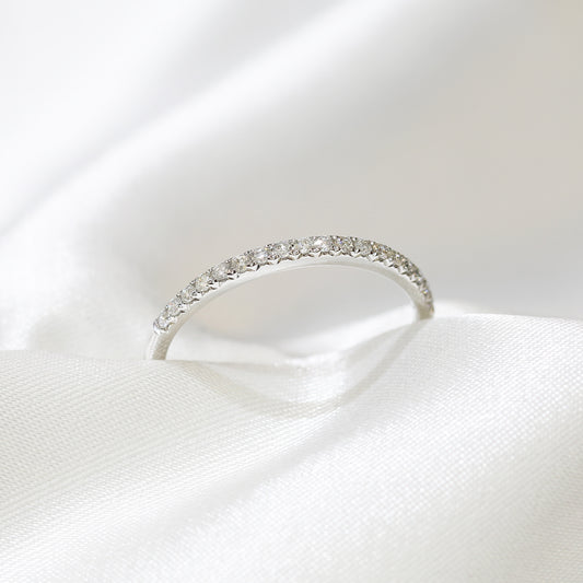   18k白金鑽石戒指 18k White Gold Eternity Diamond Ring