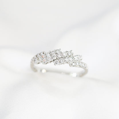 18k白金鑽石粗身戒指 18k White Gold Round Brilliant Diamond Ring