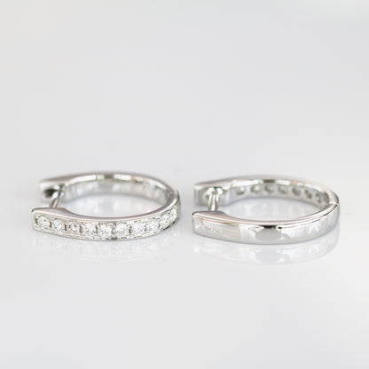 18k White Gold 0.27ct Diamond Ear Cuffs 18k白金鑽石耳環 耳圈