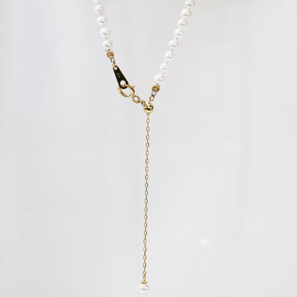 18k黃金Baby Akoya珍珠頸鍊 18k Yellow Gold Baby Akoya Necklace (Adjustable)