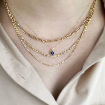 18k Yellow Gold 2.2mm Cuban Chain Necklace 18k黃金古巴頸鏈