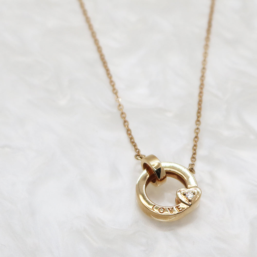 18k玫瑰金Eternal Love頸鍊 18k Rose Gold Eternal Love Necklace